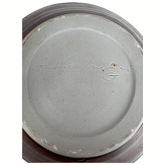 Bella Joy Studio Pottery Bowl Heidi Fahrenbacher Hand Made Purple Orange Signed - Picture 6 of 6